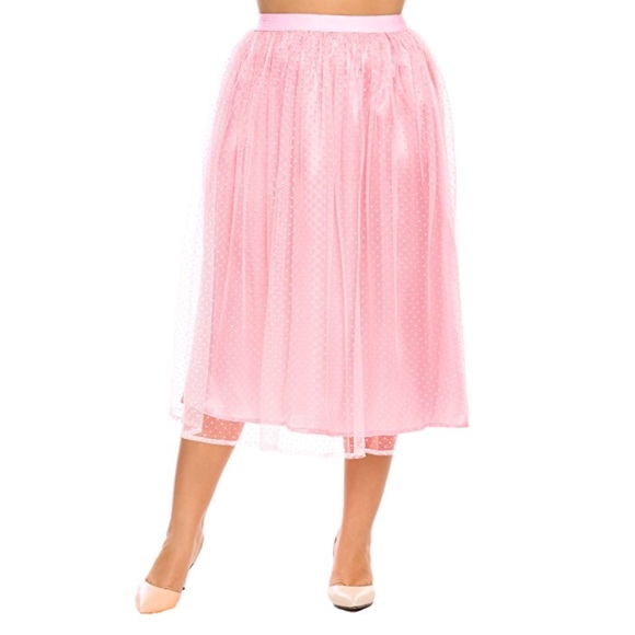 Plus Size Layered Tulle A Line Puffy Skirt - Picture 2 of 5